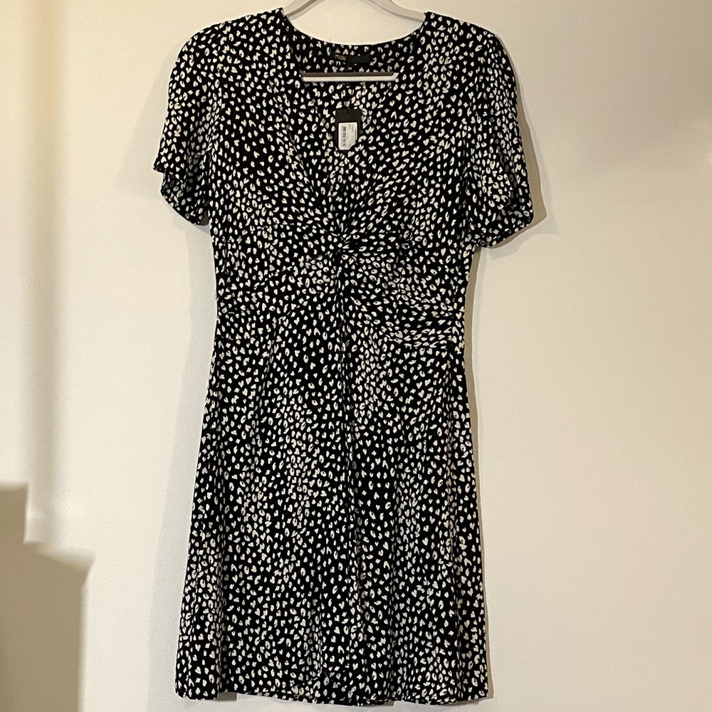 Maje black and white dress